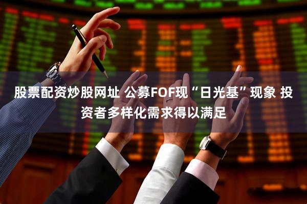 股票配资炒股网址 公募FOF现“日光基”现象 投资者多样化需求得以满足